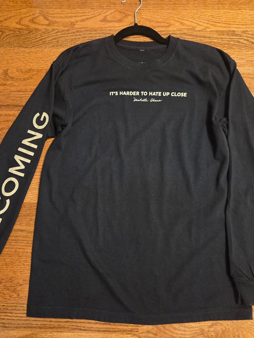 NWT Michelle Obama, "Becoming" , "Harder To Hate Up Close", M